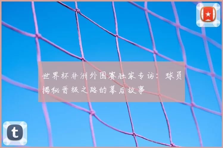 世界杯非洲外围赛独家专访:球员揭秘晋级之路的幕后故事